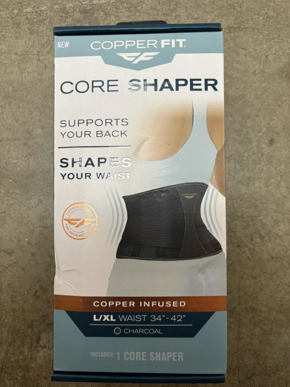 Core Shaper Waist Support - Charcoal (L/XL)